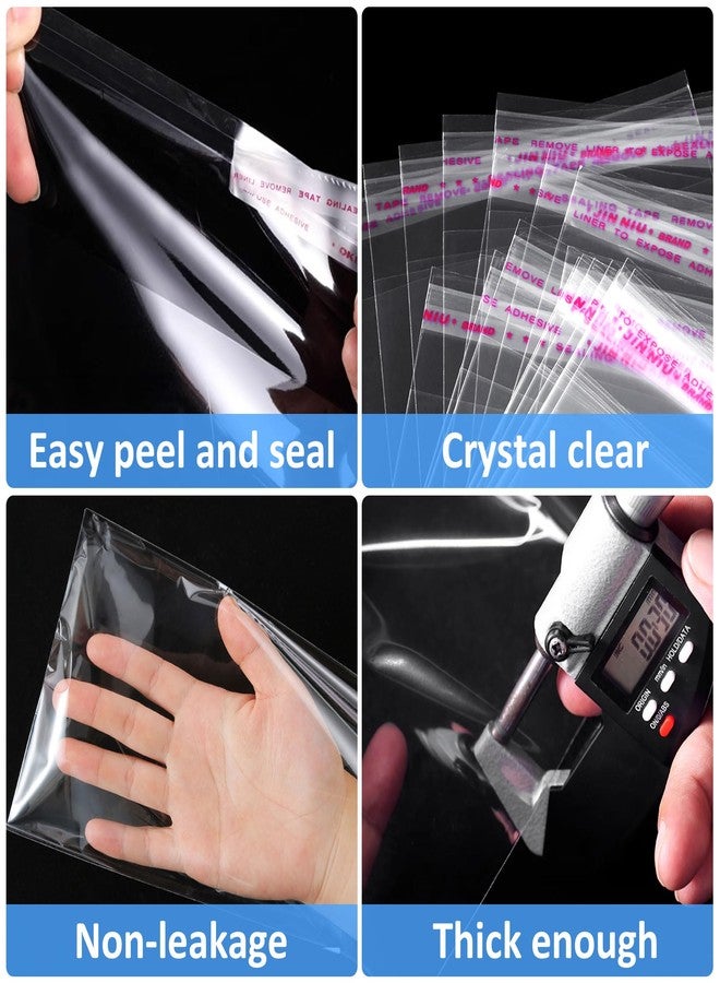JOYIT 5x10 Inches Self Sealing Clear Cellophane Bags - 200 Pcs Clear Gift Bags with Seal, Ideal Resealable Cookie Goodie and Favor Bags for Treats, Perfect for Parties - Image 4